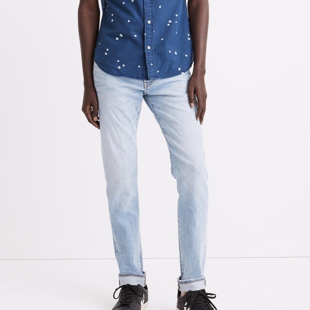 Madewell slim selvedge jeans Eason light wash